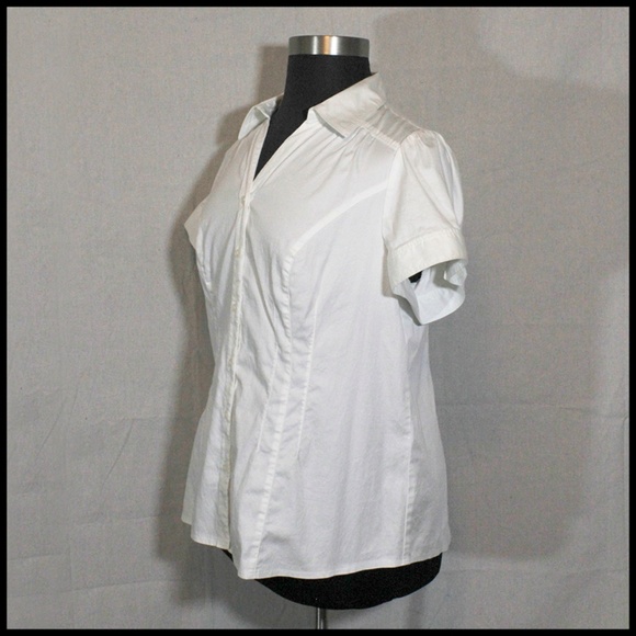 LB Versatile White Button Front Shirt/Blouse - Picture 2 of 7